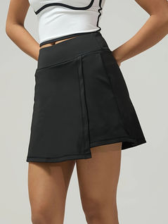 A-line Black Skort front