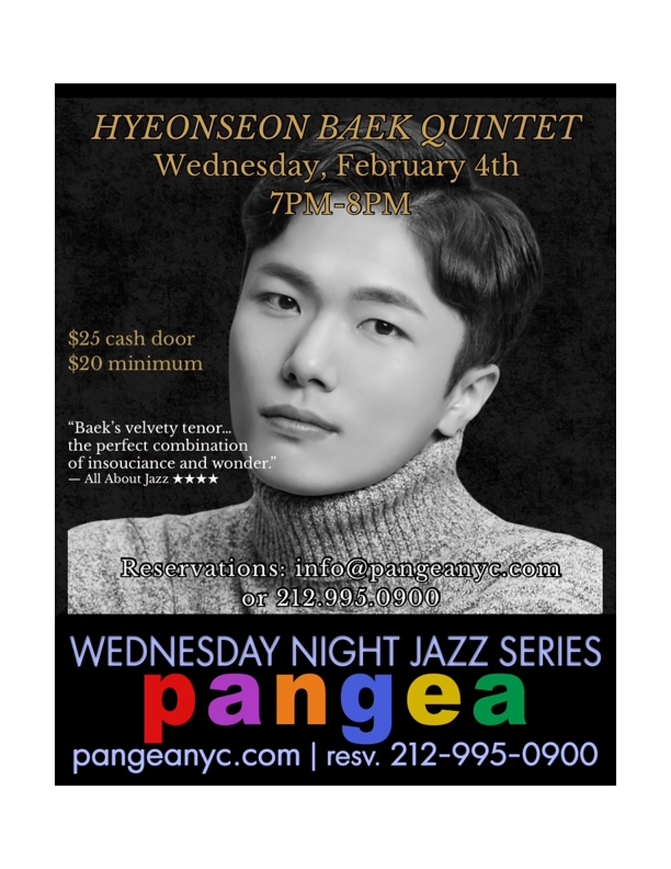 Hyeonseon Baek Quintet at Pangea
