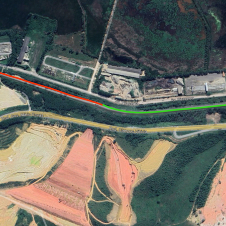 Área destinada às seções de teste.