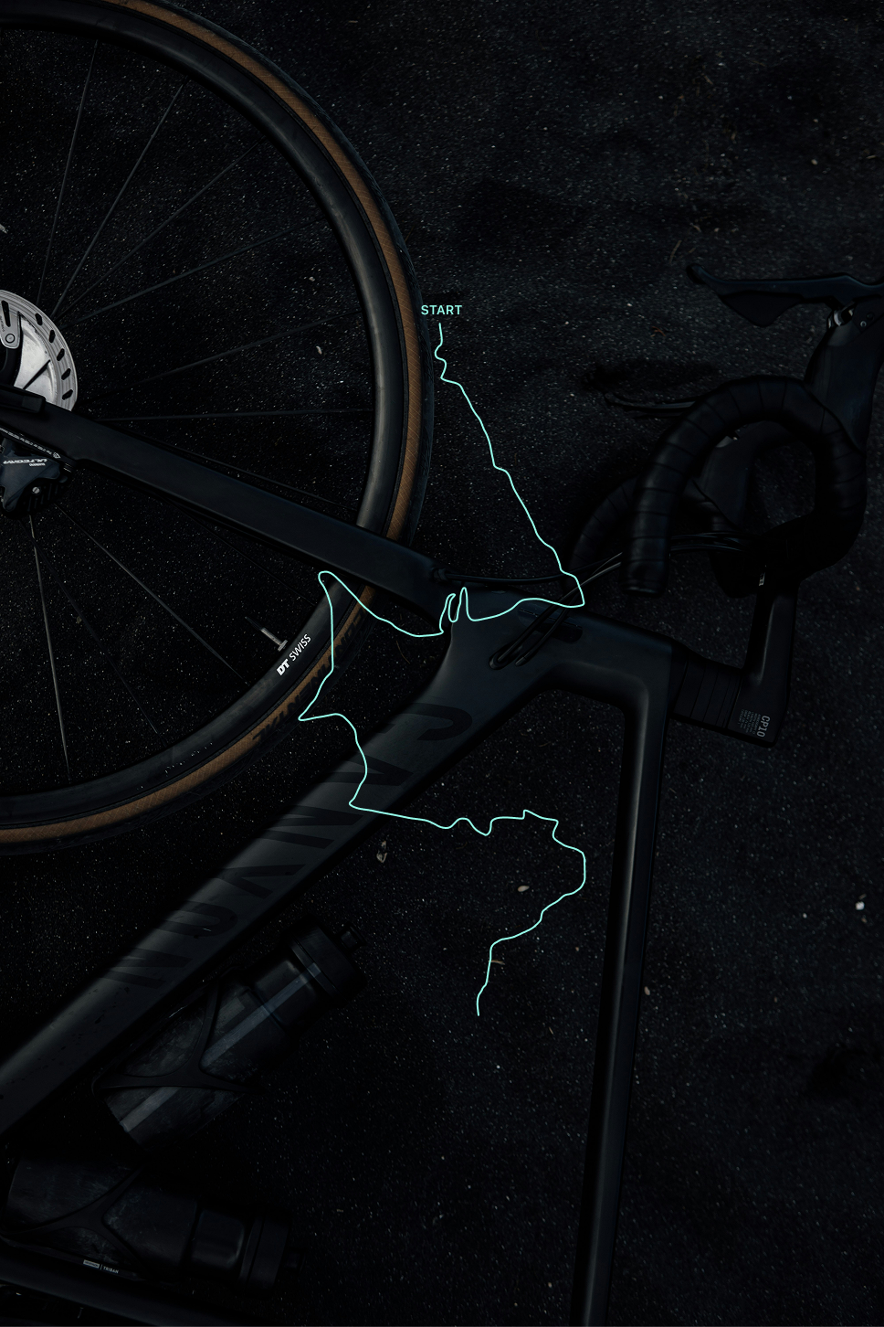 Éjszakai városi jelenet kék fényekkel, finom Vestra logóval.