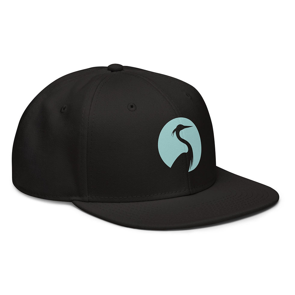 Thumbnail: Logo Snapback Hat - Black / Wild Cyan