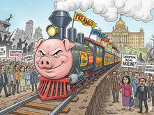 El tren del chancho se dirige a Palacio