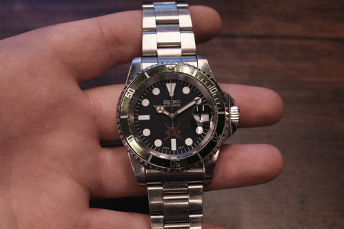 Khaki Khanjar Sub Seiko Mod – Custom Vintage Dive Watch Vintage