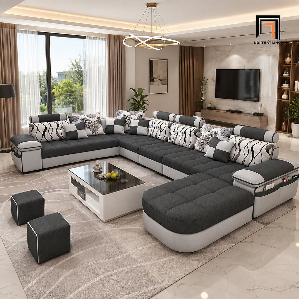 sofa chữ U dài 3m6