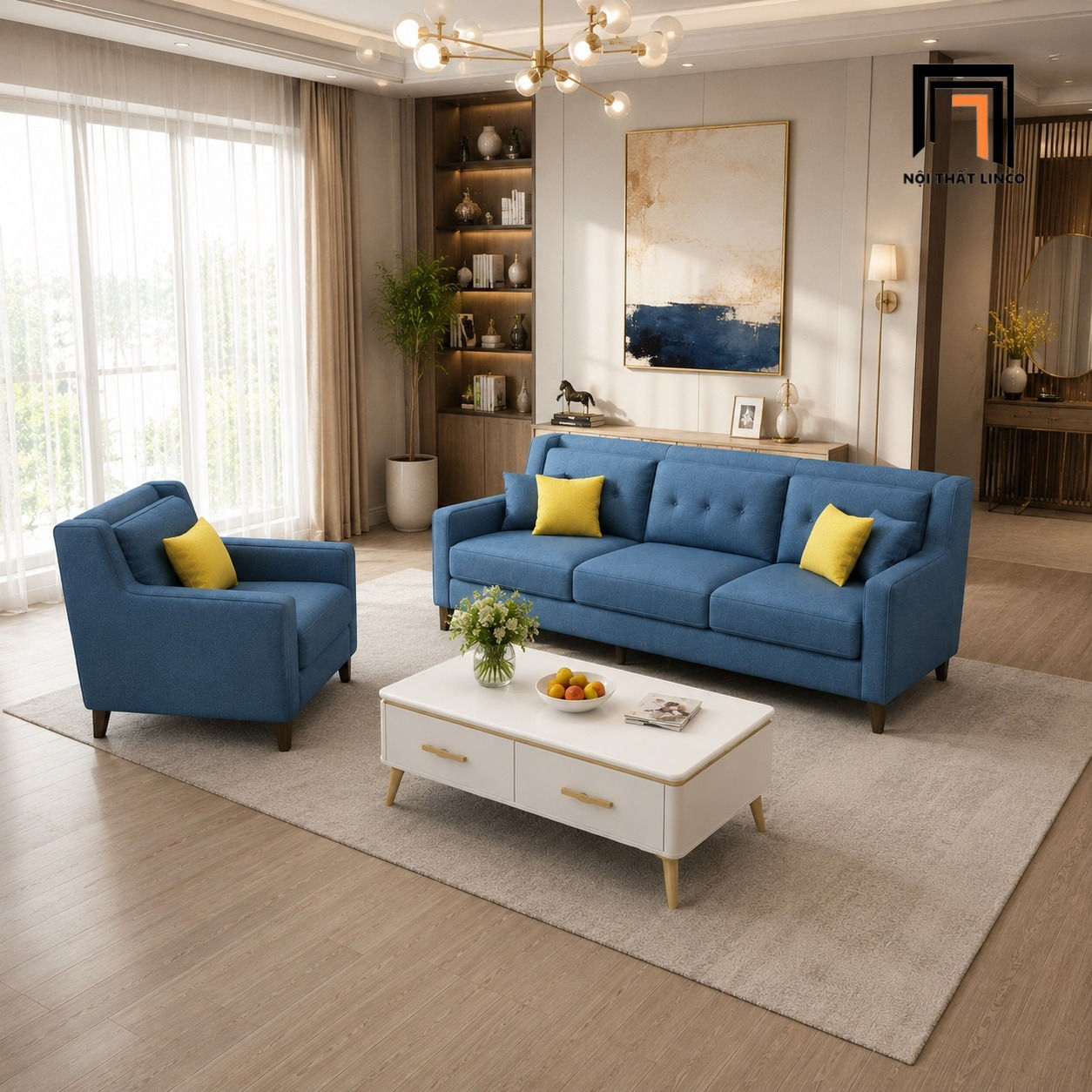 sofa phòng khách dài 2m