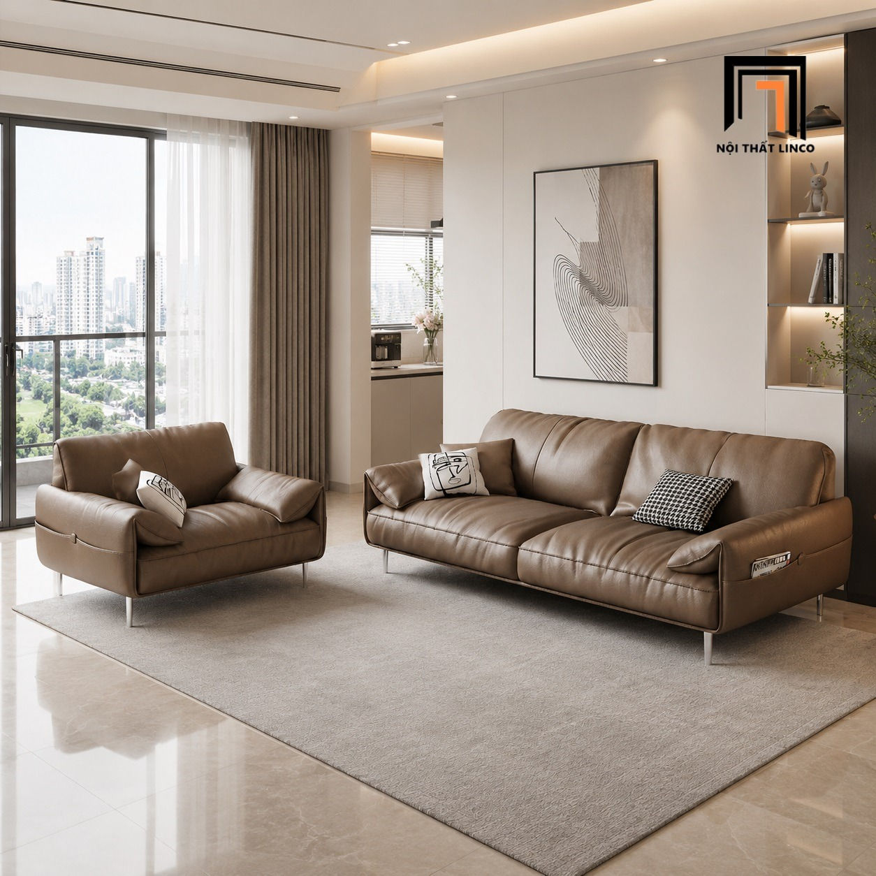 sofa phòng khách dài 2m2