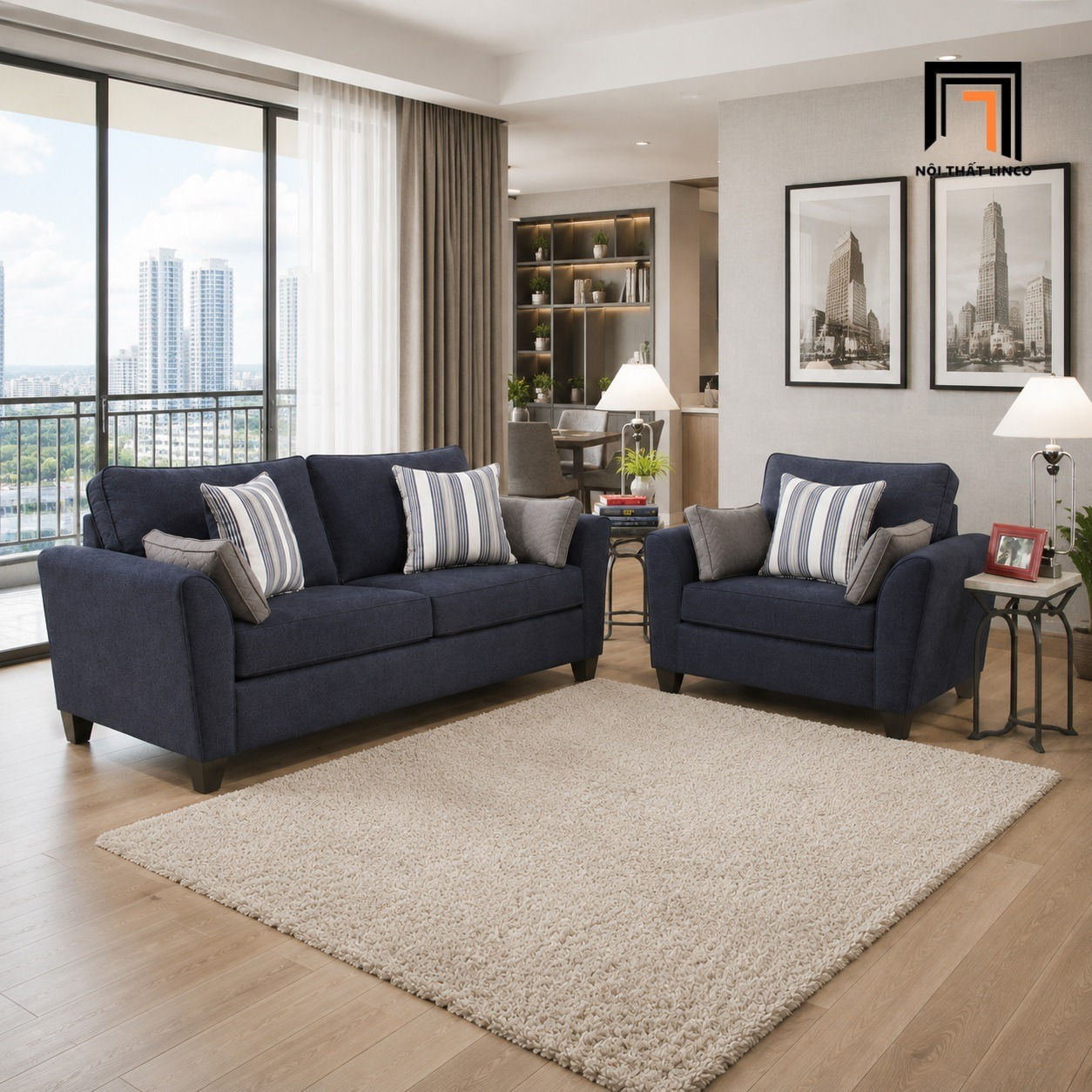 sofa phòng khách dài 1m9