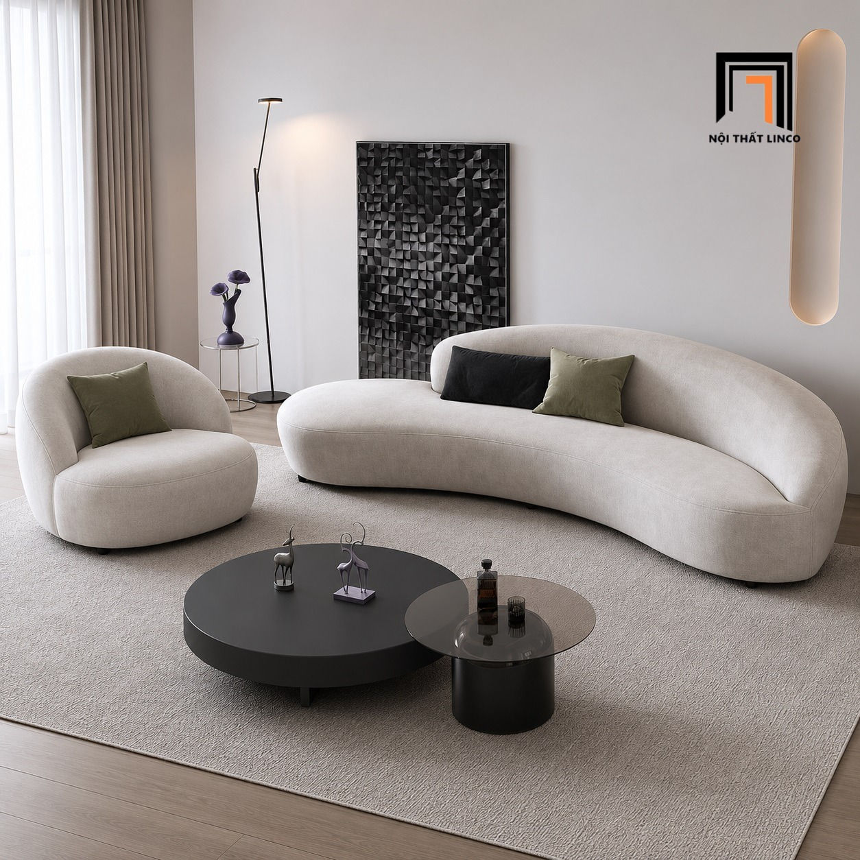sofa phòng khách dài 2m4