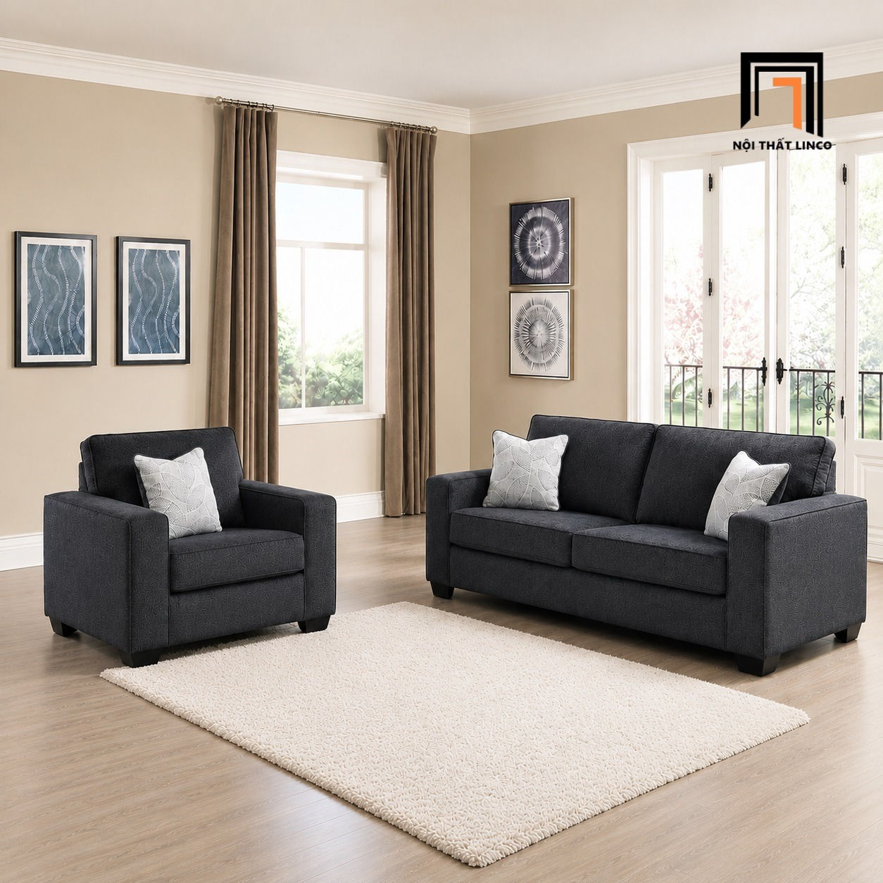 sofa phòng khách dài 1m9