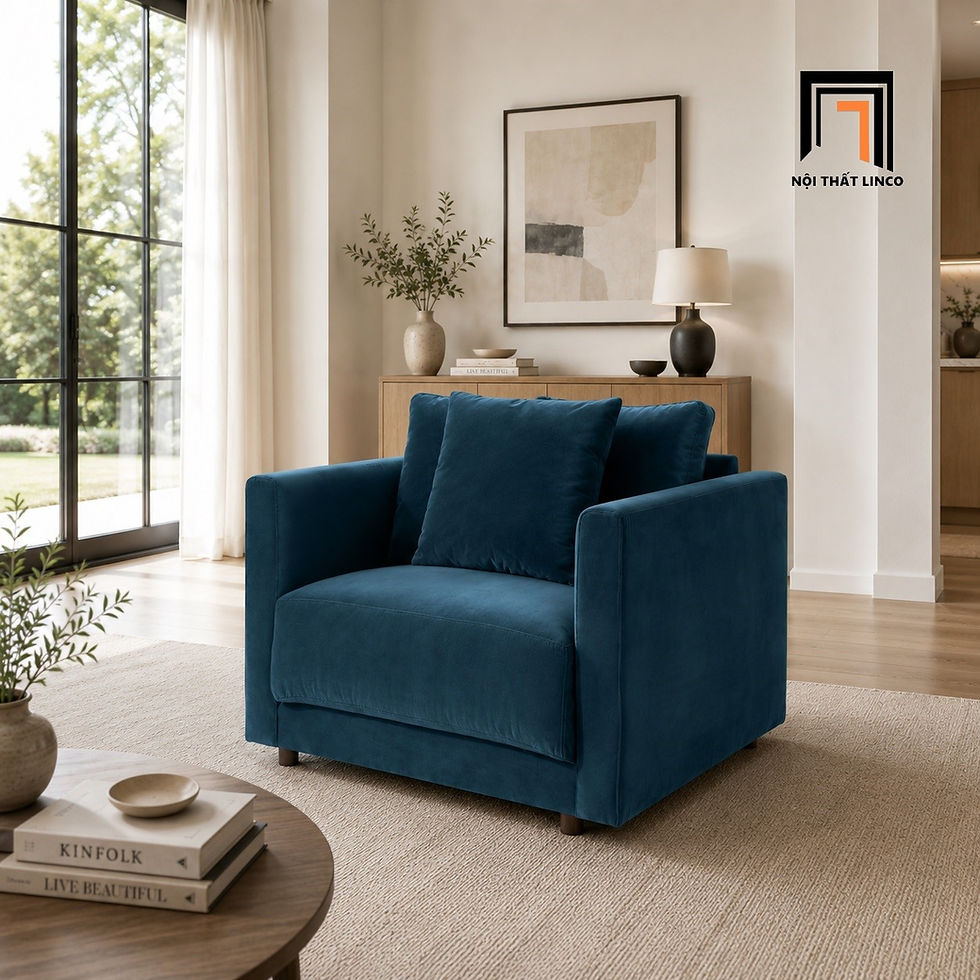 sofa màu xanh