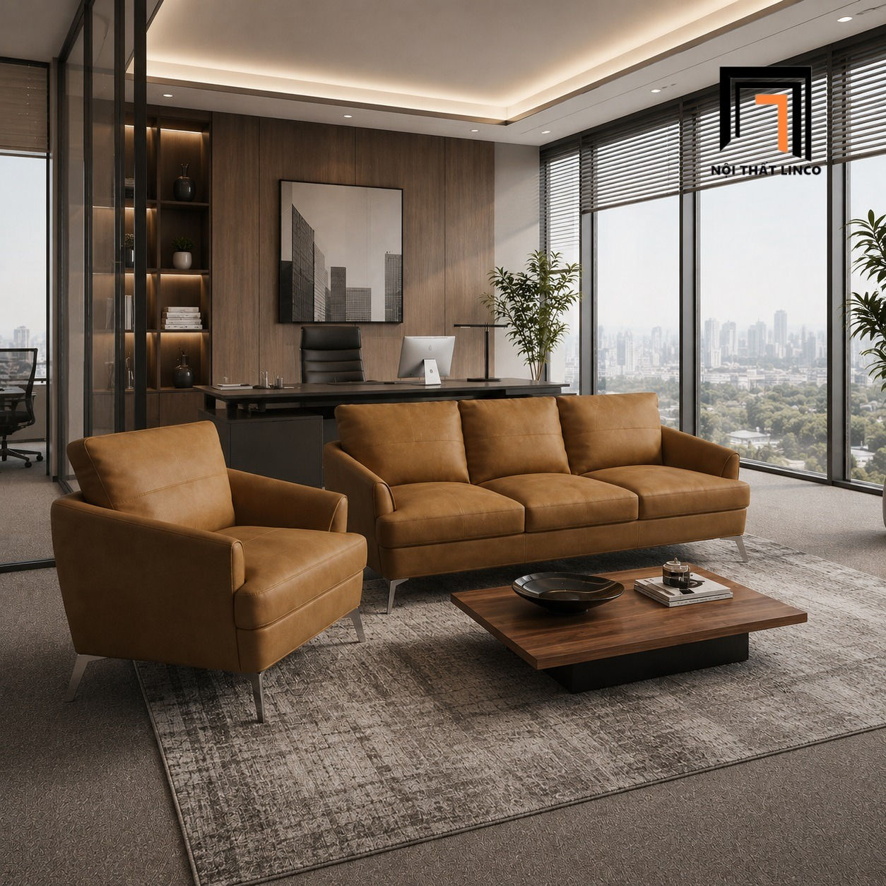 sofa phòng khách dài 2m1