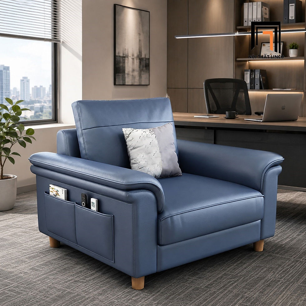 sofa bọc da sang trọng