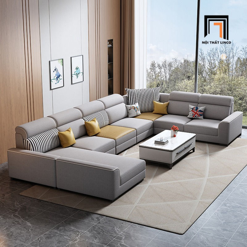sofa chữ U dài 3m5 cao cấp