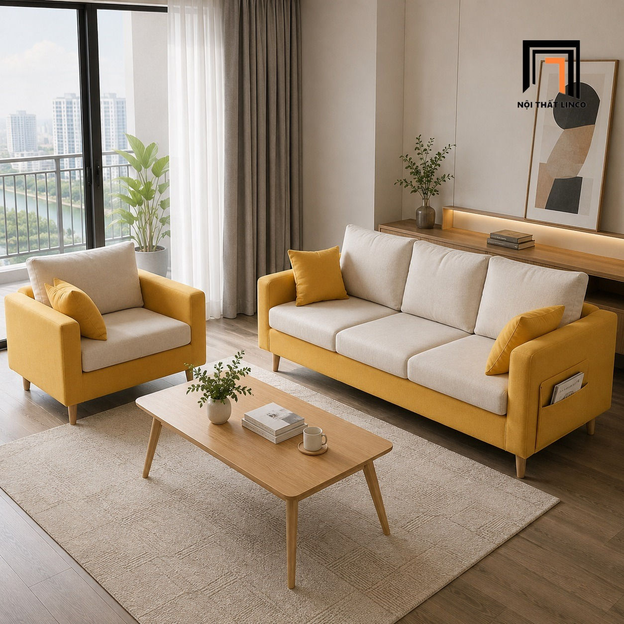 sofa phòng khách dài 2m