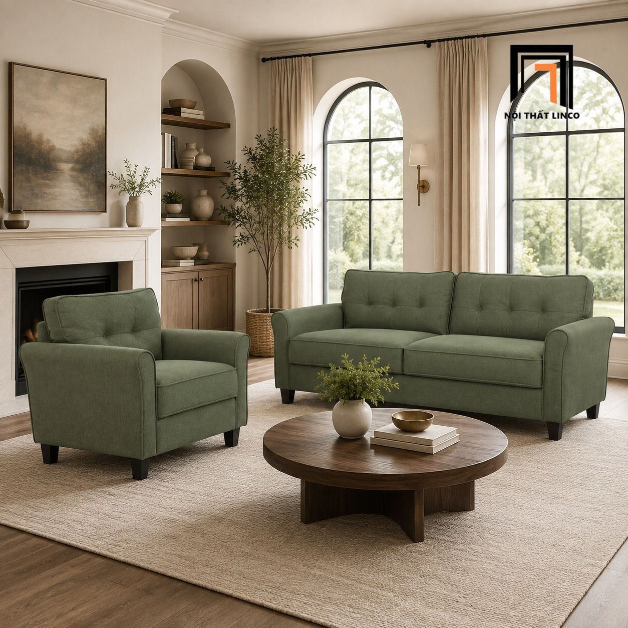 sofa phòng khách dài 1m8