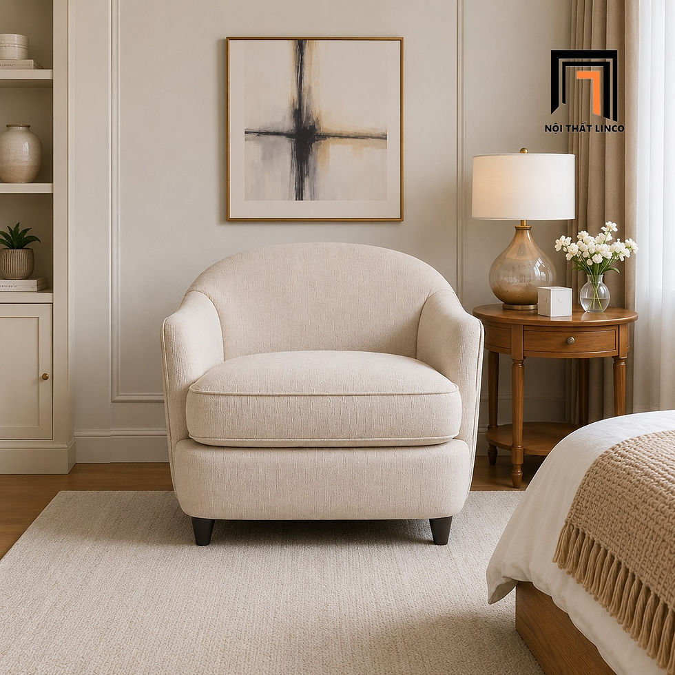 sofa bọc vải trắng