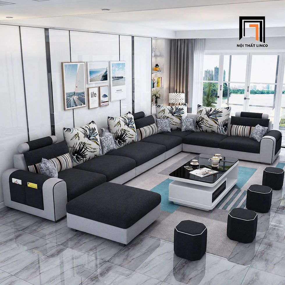 sofa chữ U dài 3m55
