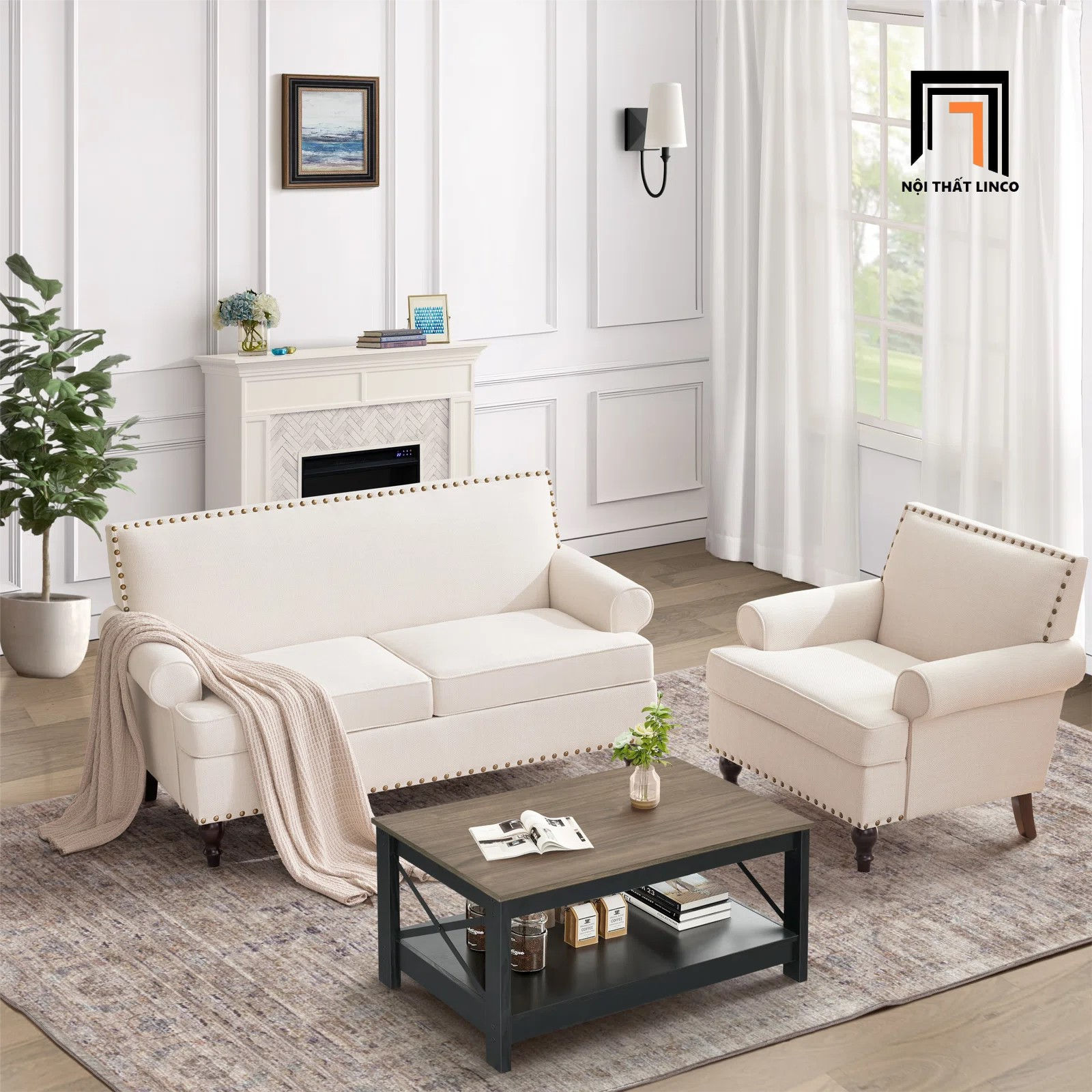 sofa phòng khách dài 1m6