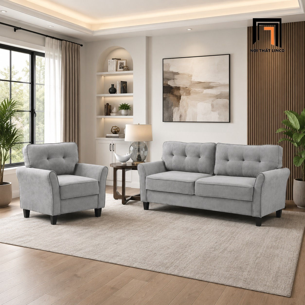 sofa phòng khách dài 1m8