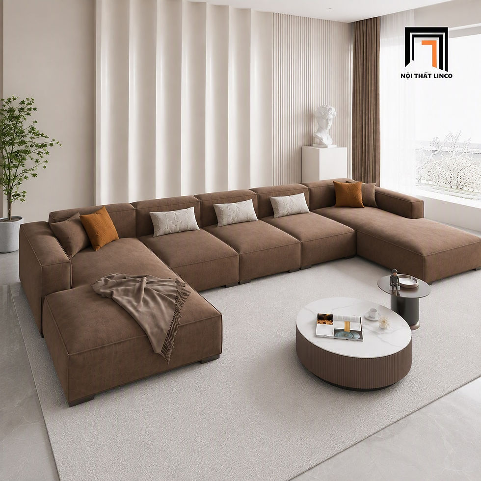 sofa nâu đậm cao cấp