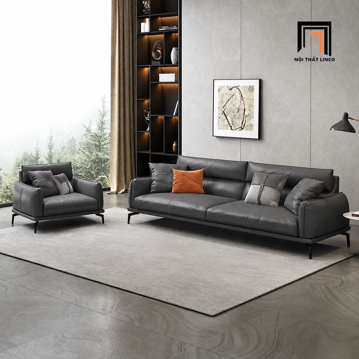 sofa phòng khách dài 2m1