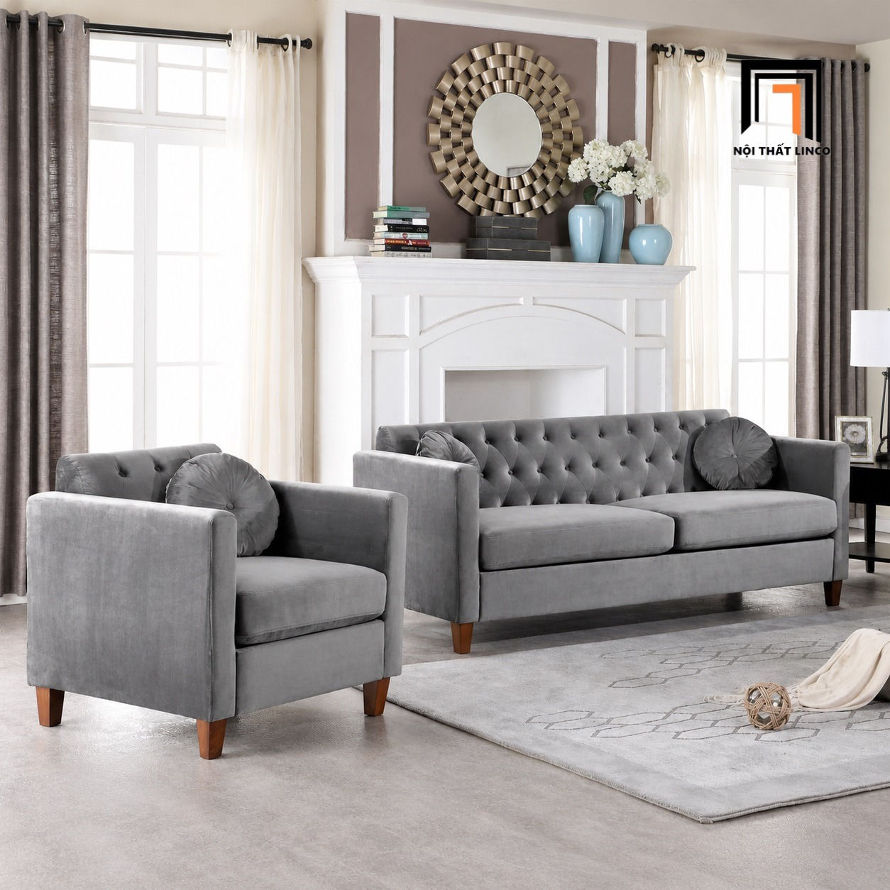 sofa phòng khách dài 2m
