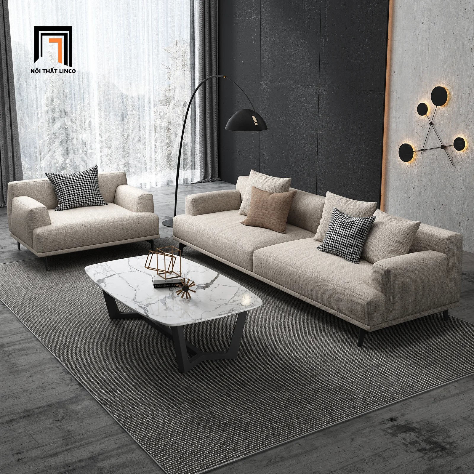 sofa phòng khách dài 2m4