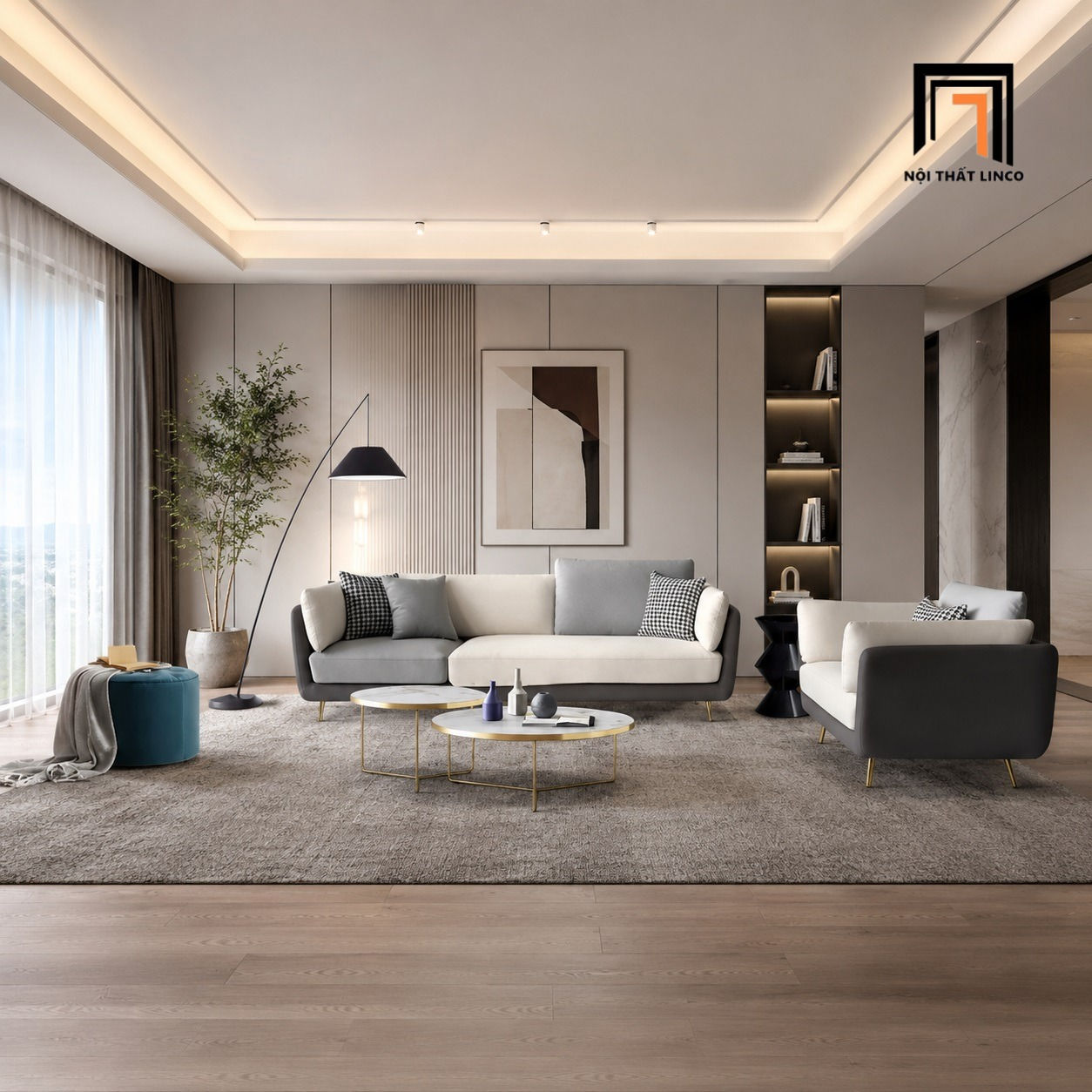 sofa phòng khách dài 2m2