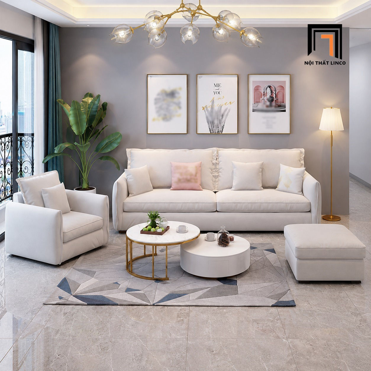 sofa phòng khách dài 2m