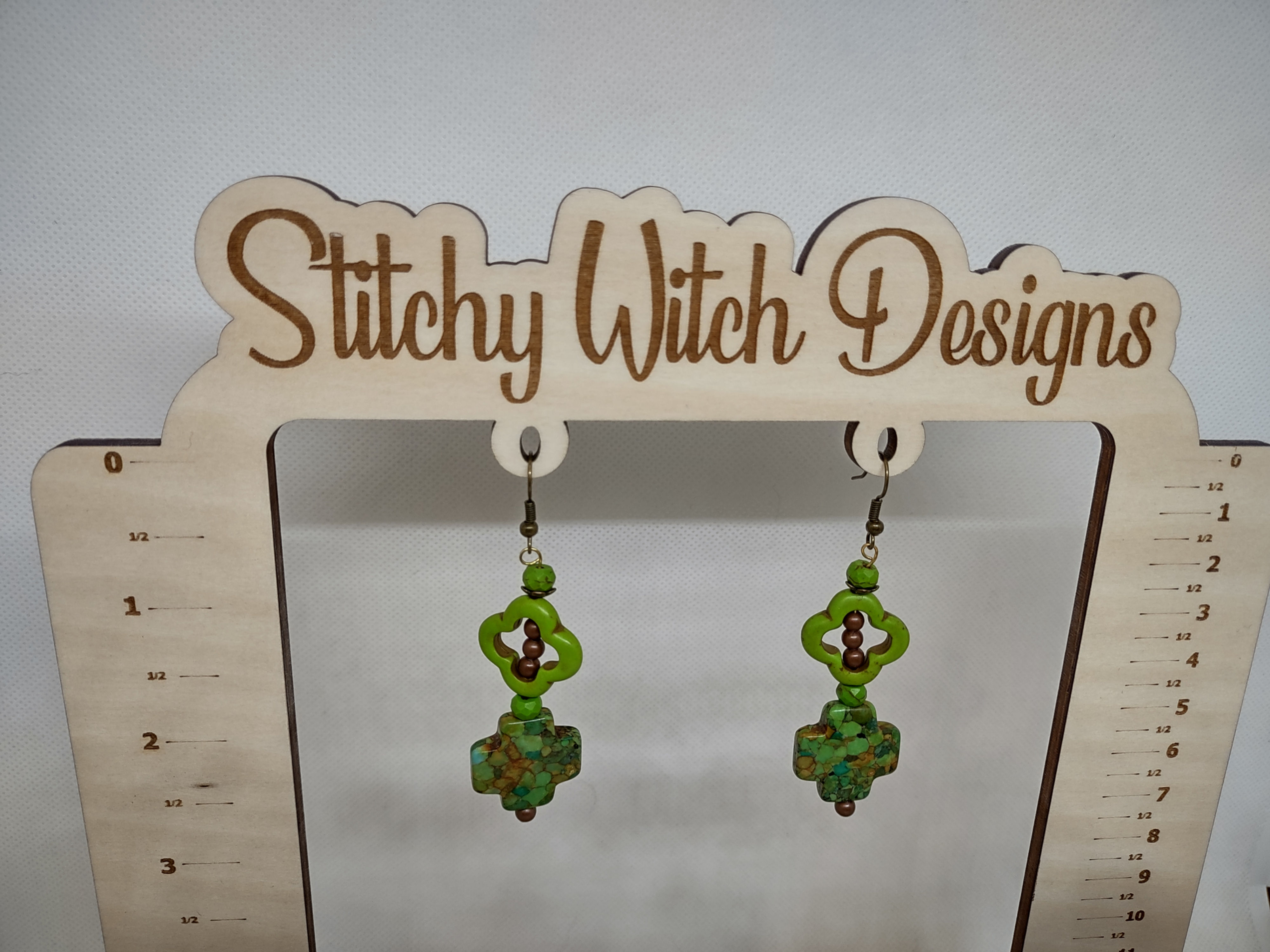 Howlite/Ceramic Bead Earrings