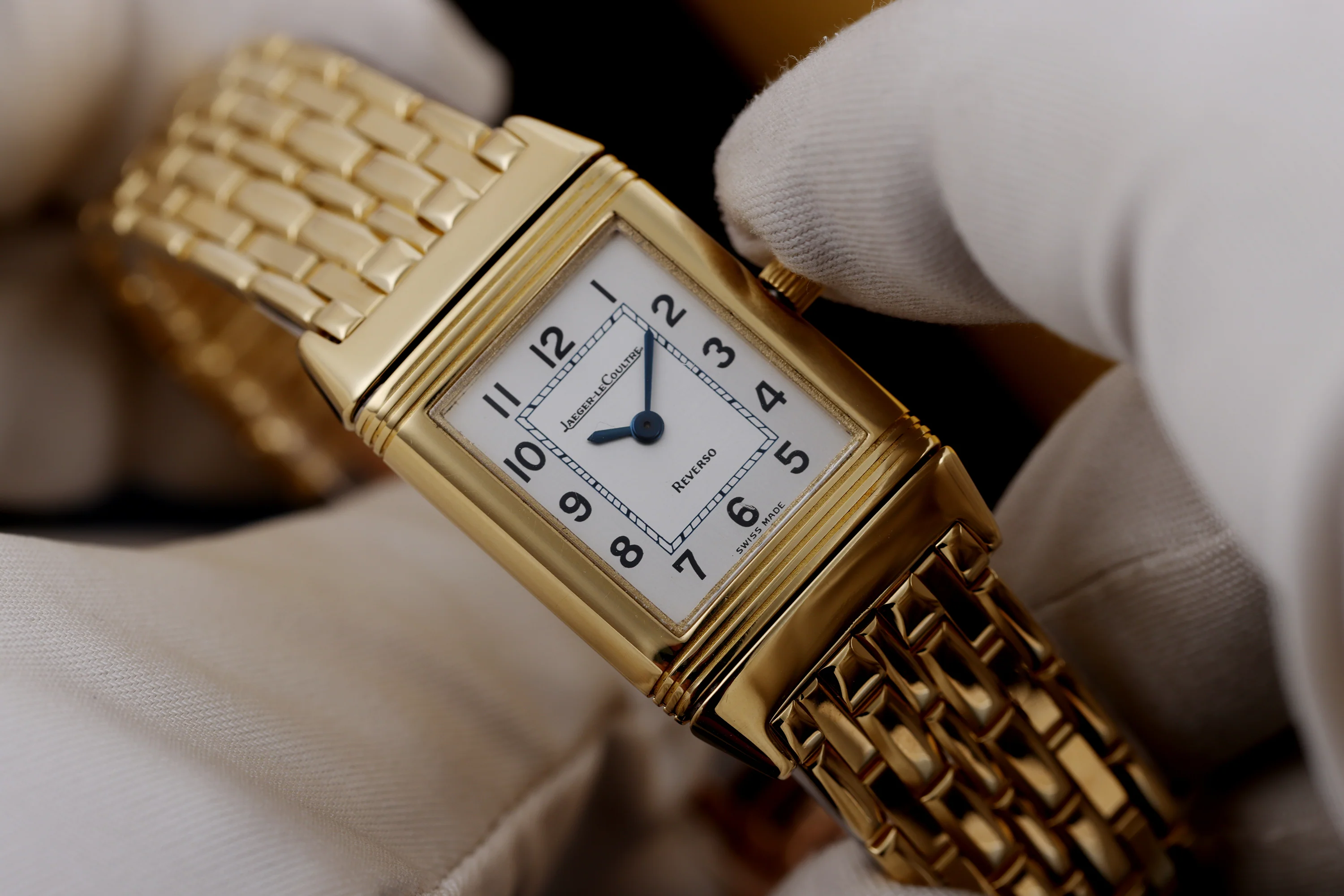 gold JLC Reverso watch