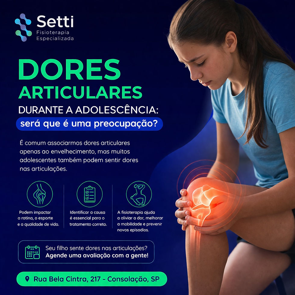 Dores articulares durante a adolescência: será que é uma preocupação?