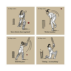 So village cricket four-in-one print
