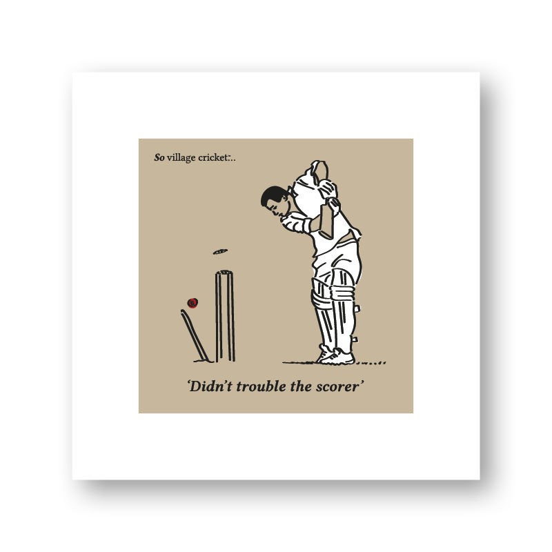 Cricket batter misses the ball