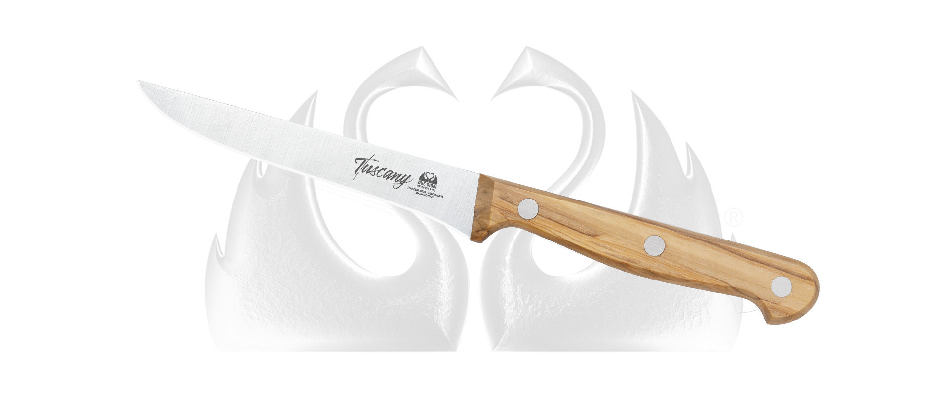 2c 765/11 ol סכין סטייק  להב אל חלד ידית עץ זית דגם  תוצרת איטליה