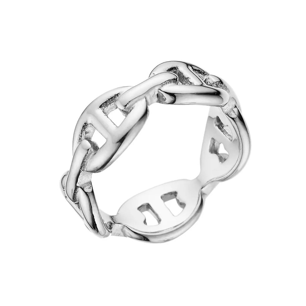 Thumbnail: Titanium Steel Pig Nose Ring 18K Gold Plated Unisex Jewelry