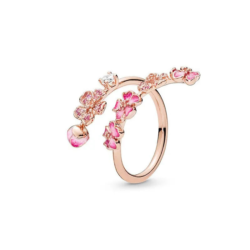 Thumbnail: Floral Beaded Open Adjustable Rings