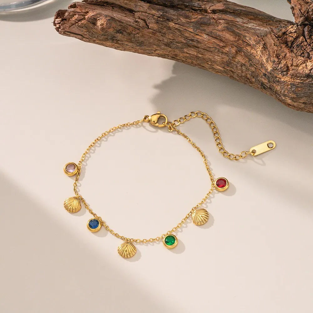 Ocean Theme Pearl Necklace and Bracelet Set