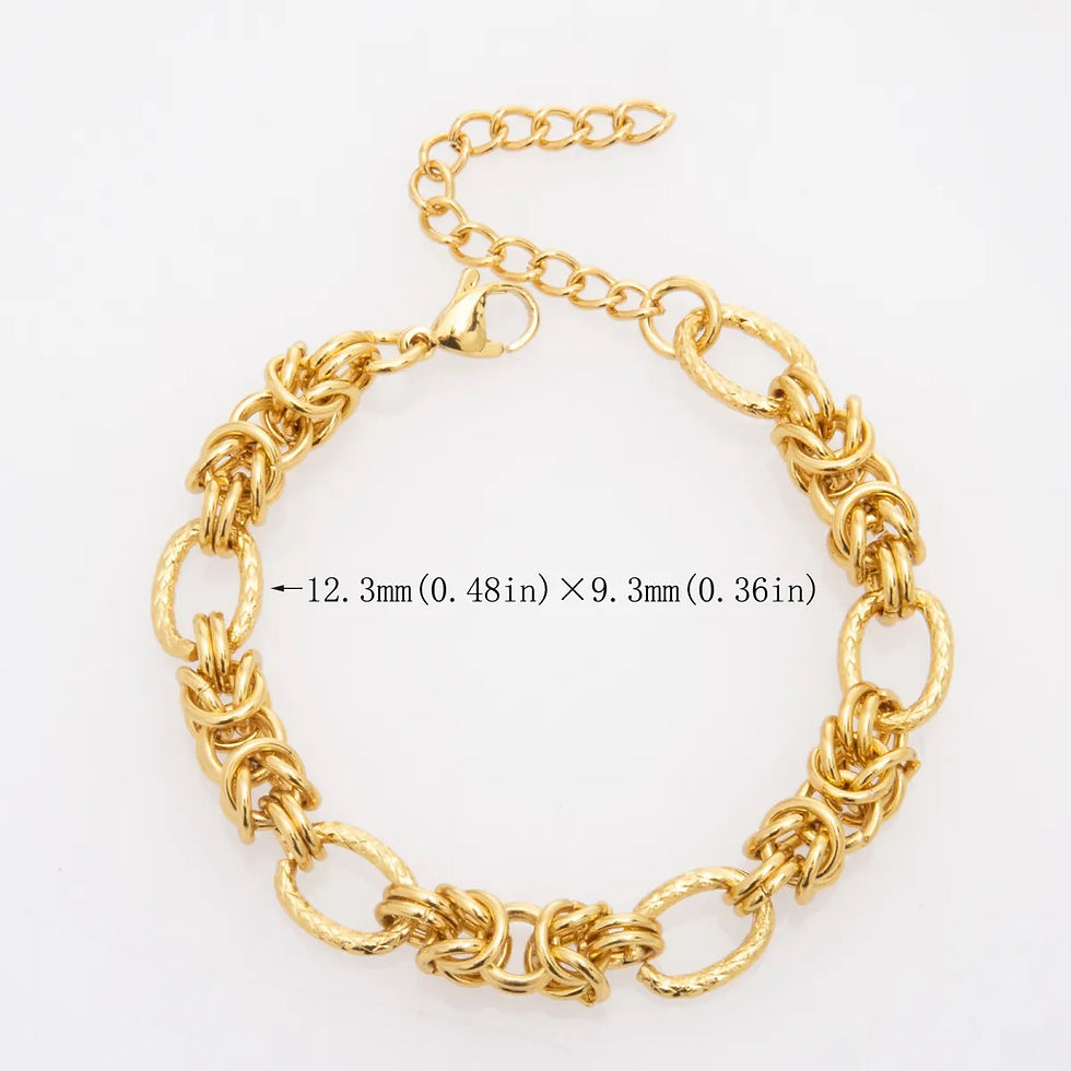 Thumbnail: Adjustable Geometric Keel Chain Titanium Steel Jewelry