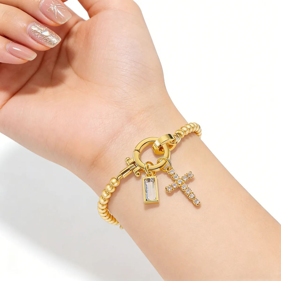 Thumbnail: Zodiac Birthstone Gold Plated Adjustable Bracelet
