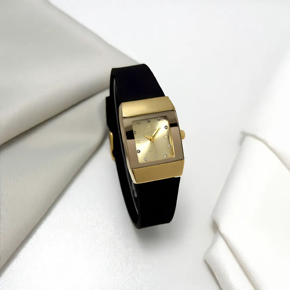 Classic Gold Rectangle Dress Watch