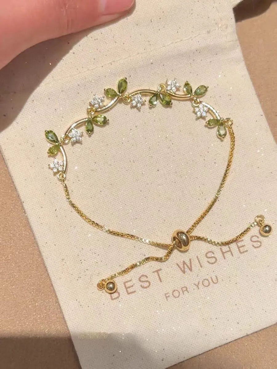 Vine branch and leaf bracelet