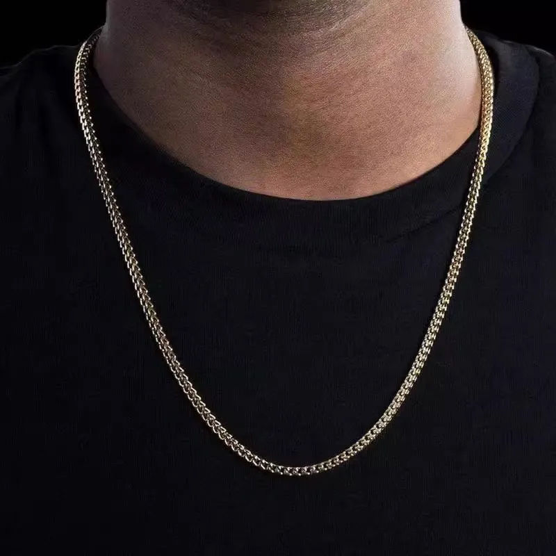 Thumbnail: Titanium Steel Geometric Chain Necklace
