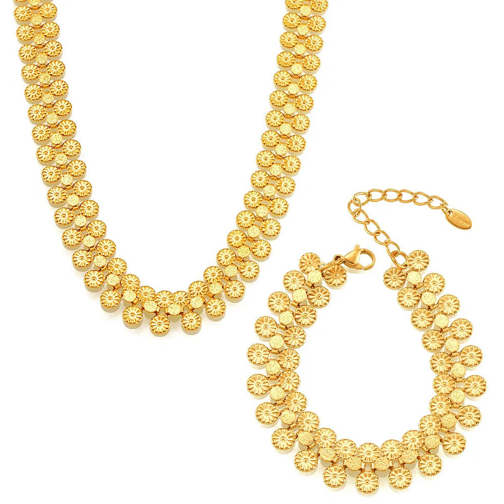 Thumbnail: Multi-circle mosaic necklace