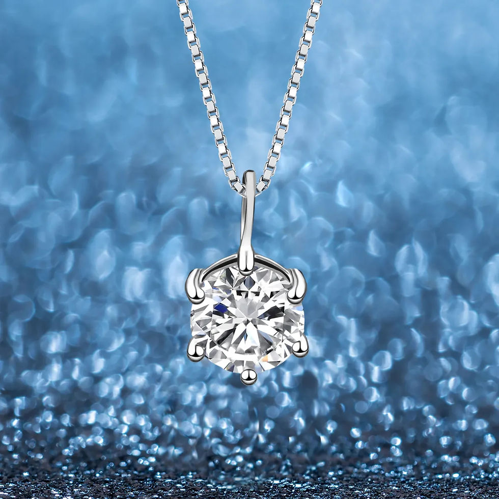 Thumbnail: S925 Sterling Silver Moissanite Jewelry Set