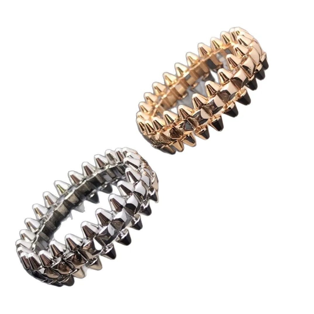 Geometric Rhodium Plated Couple Rings