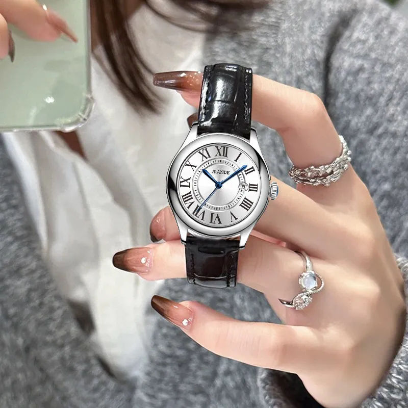 Thumbnail: Leather Strap Quartz Couple Watches