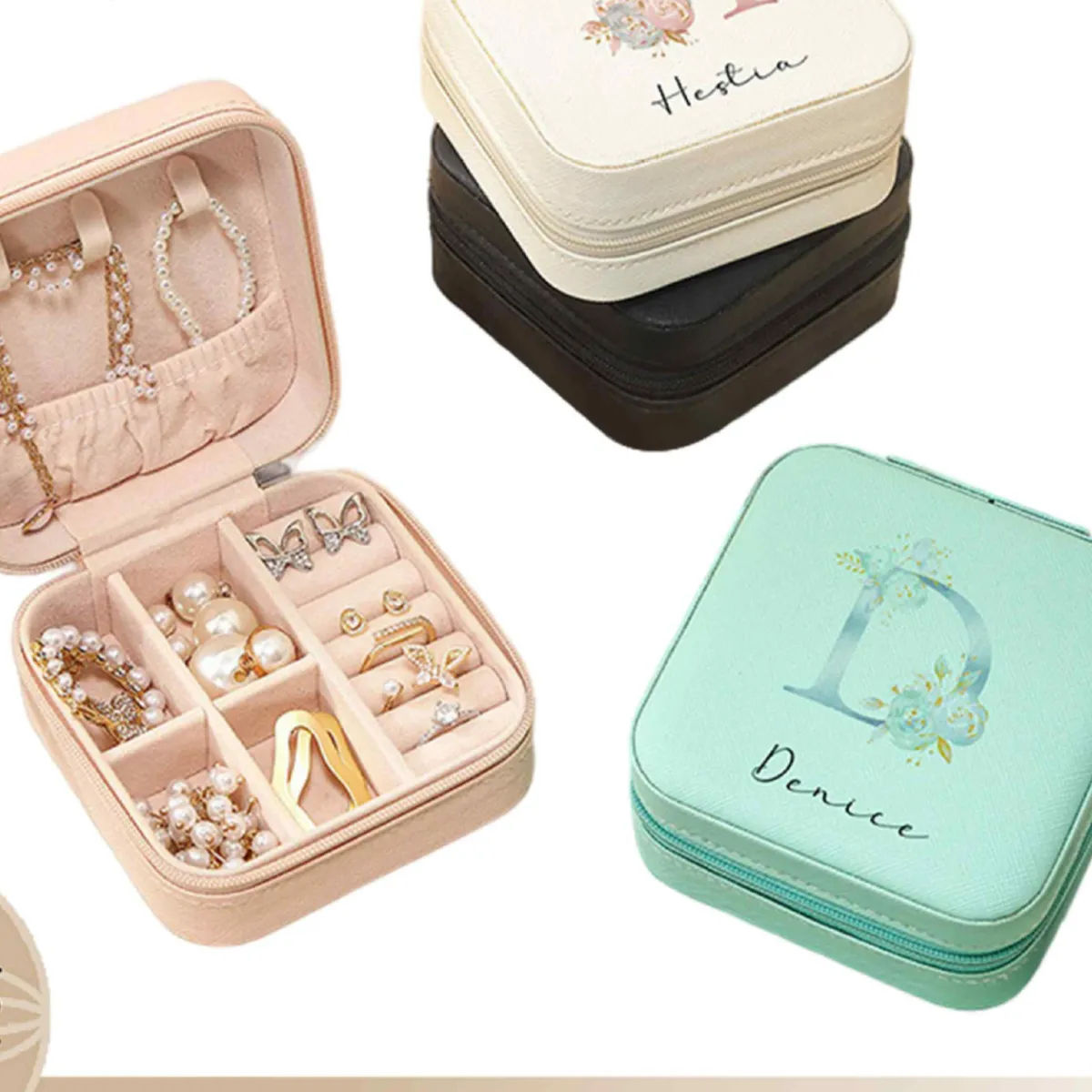 Custom Initial Jewelry Box