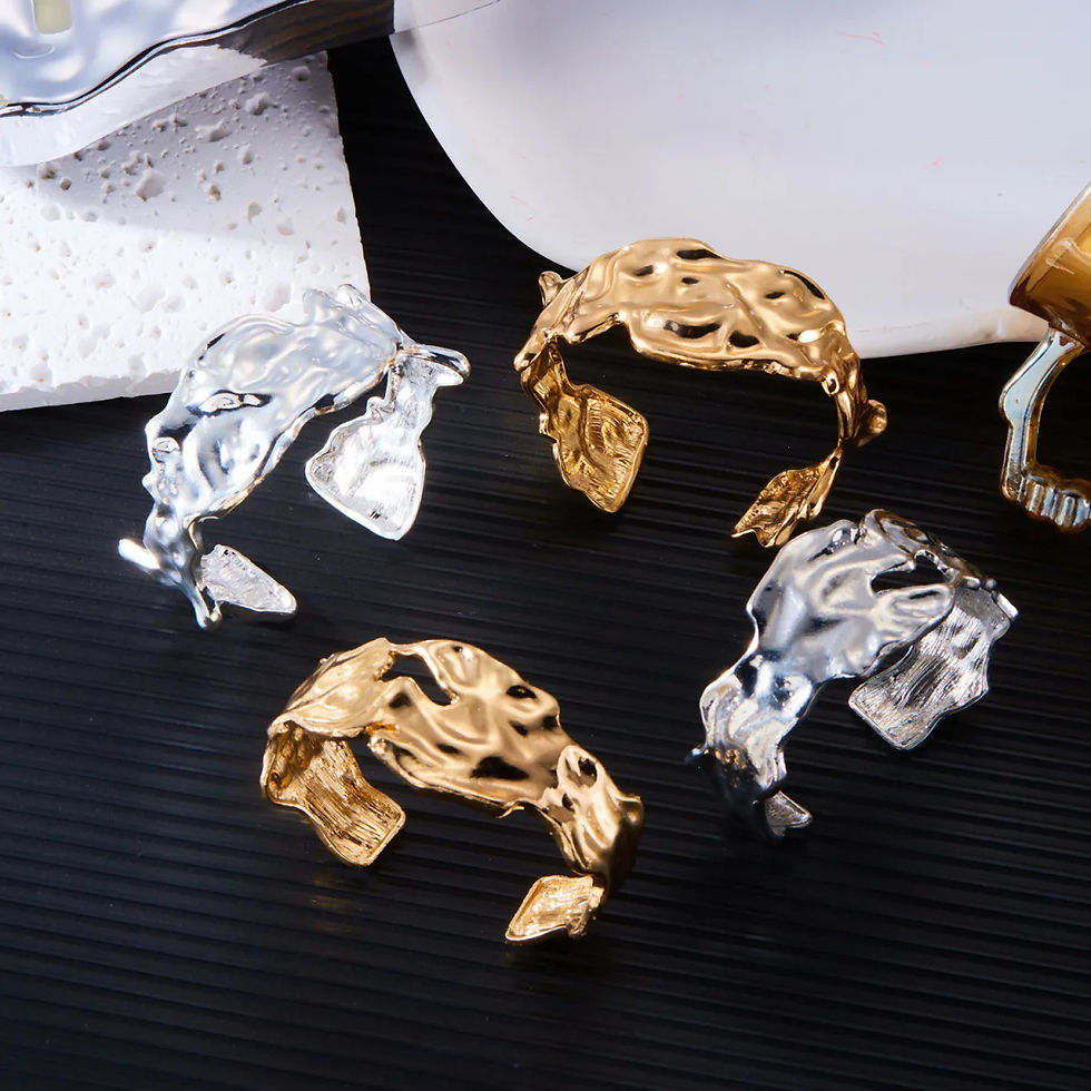 Thumbnail: Liquid Fold Alloy Jewelry Set