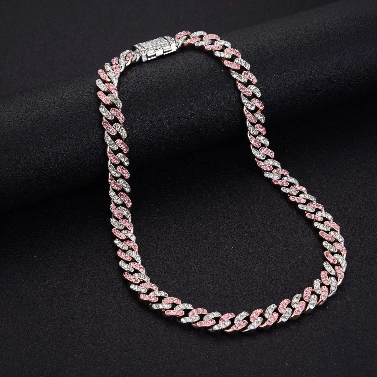 Dual-Tone Diamond Necklace Bracelet